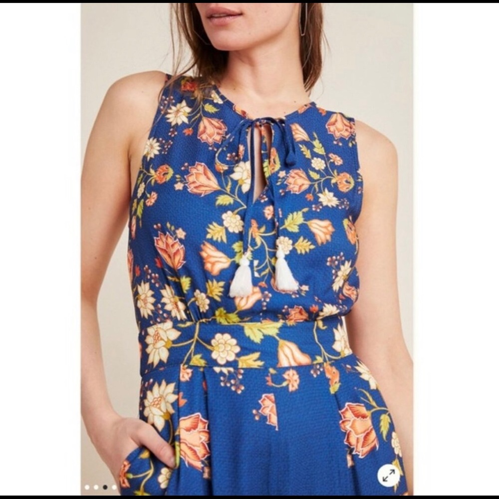 Floral Blue Jumpsuit